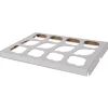 SCT 10016 9.88 in. x 13.88 in. x 0.88 in. 12-Compartments Paper Cupcake Holder Inserts - White/Brown (200/Bundle)