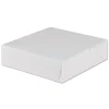 SCT 953 9 in. x 9 in. x 2.5 in. Non-Window Paper Bakery Boxes - White (250/Carton)