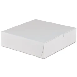 SCT 953 9 in. x 9 in. x 2.5 in. Non-Window Paper Bakery Boxes - White (250/Carton)