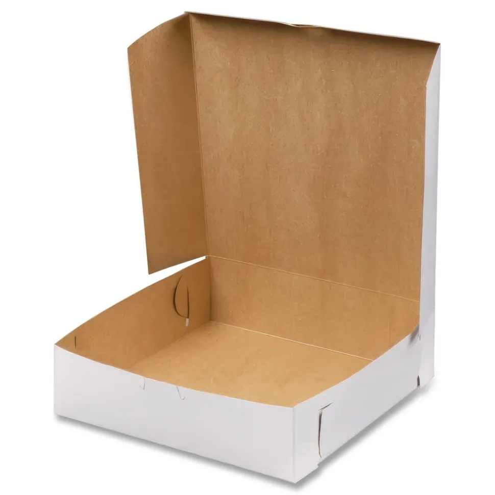SCT 953 9 in. x 9 in. x 2.5 in. Non-Window Paper Bakery Boxes - White (250/Carton)