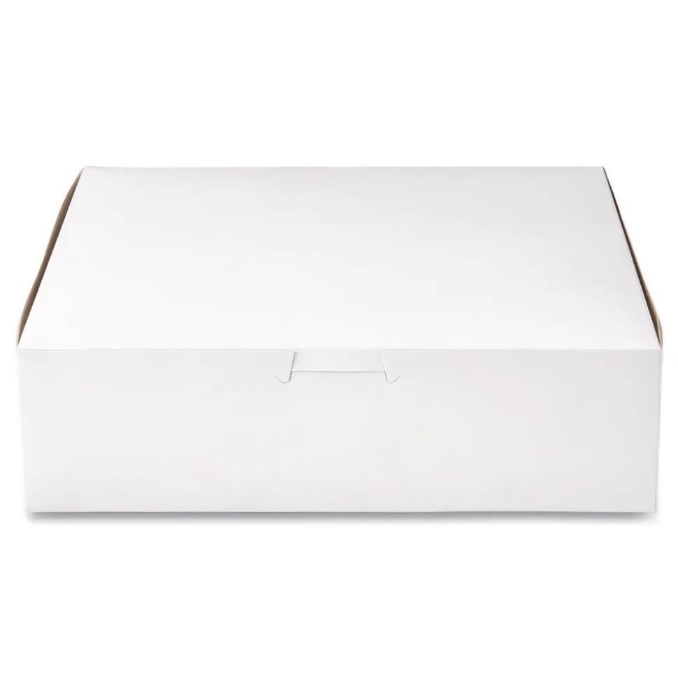 SCT 953 9 in. x 9 in. x 2.5 in. Non-Window Paper Bakery Boxes - White (250/Carton)