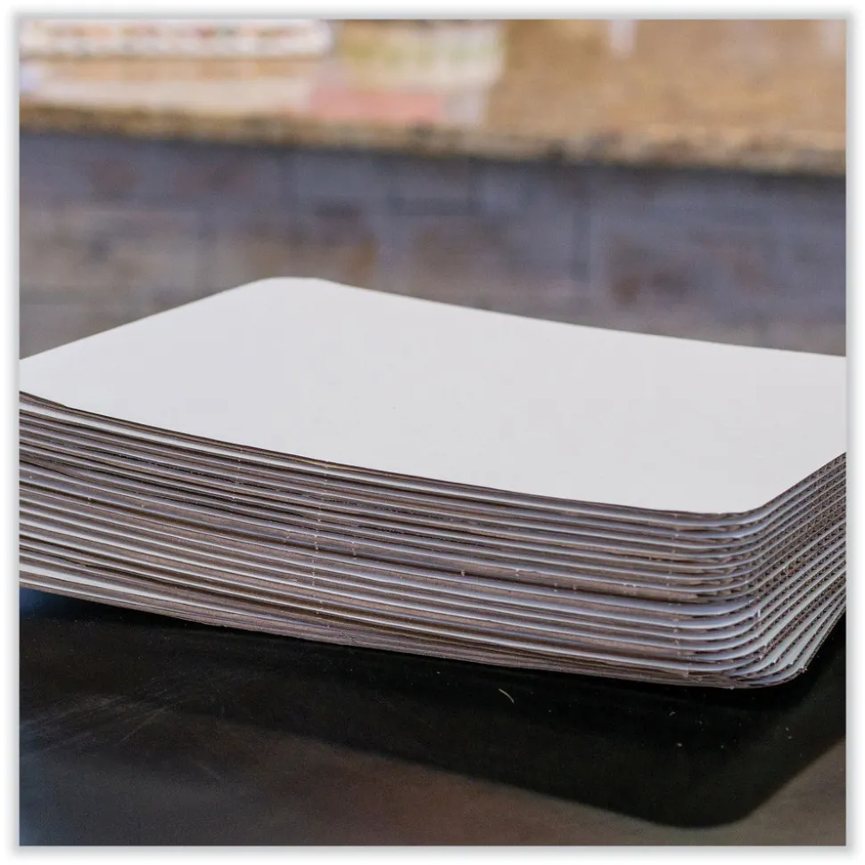 SCT 10 in. x 14 in. 1/4 Sheet Single Wall Pad Paper Bakery Cake Pad - Bright White (100/Bundle)