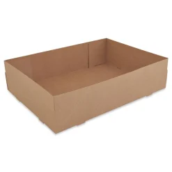 SCT 13.5 in. x 9.88 in. x 3.38 in. Kraft Paper Donut Trays - Brown (150/Carton)