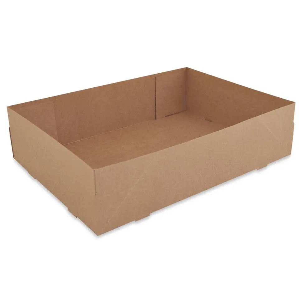 SCT 13.5 in. x 9.88 in. x 3.38 in. Kraft Paper Donut Trays - Brown (150/Carton)