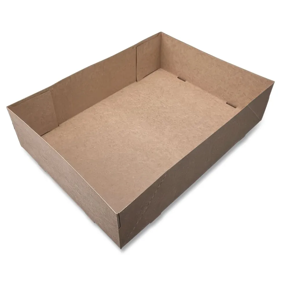 SCT 13.5 in. x 9.88 in. x 3.38 in. Kraft Paper Donut Trays - Brown (150/Carton)