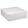 SCT 12 in. x 12 in. x 4 in. Paper Standard Bakery Boxes - White (100/Carton)