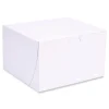 SCT 8 in. x 8 in. x 5 in. Paper Standard Bakery Boxes - White (100/Carton)