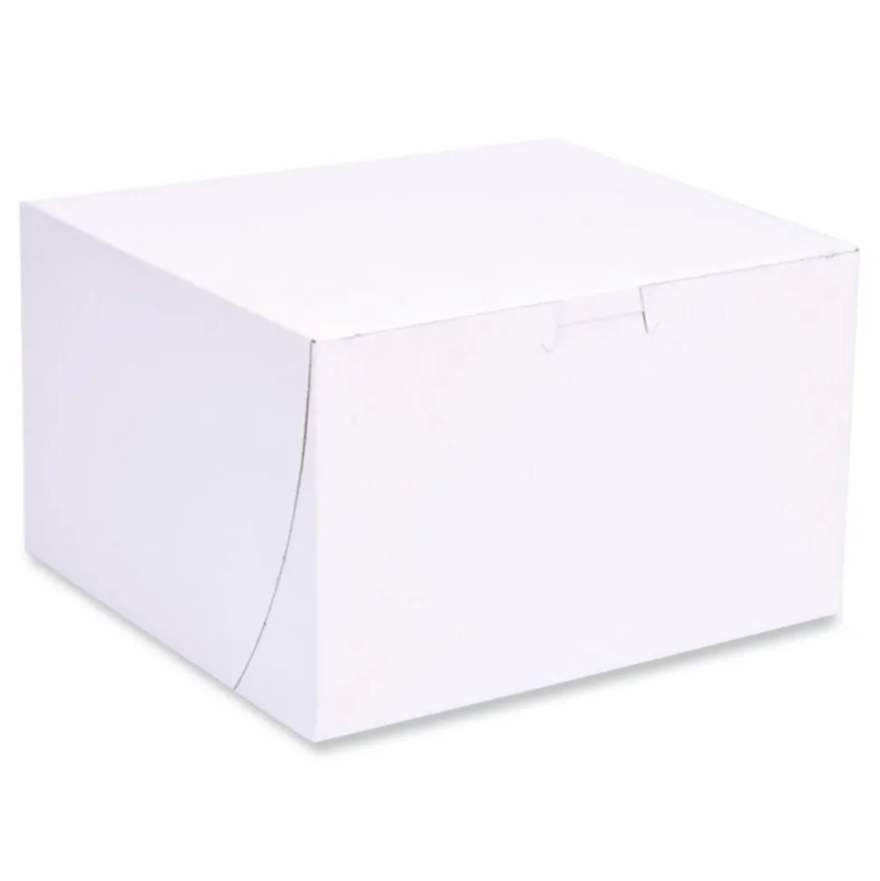 SCT 8 in. x 8 in. x 5 in. Paper Standard Bakery Boxes - White (100/Carton)