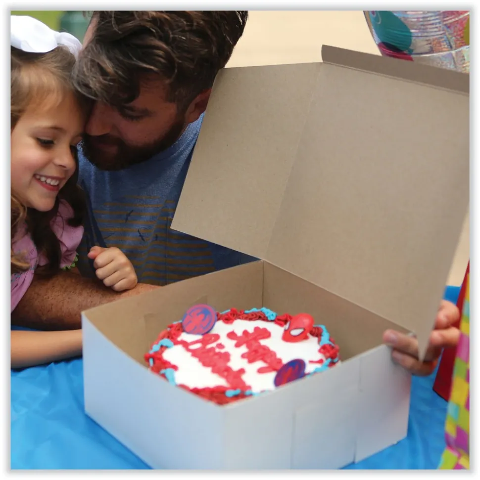 SCT 8 in. x 8 in. x 5 in. Paper Standard Bakery Boxes - White (100/Carton)