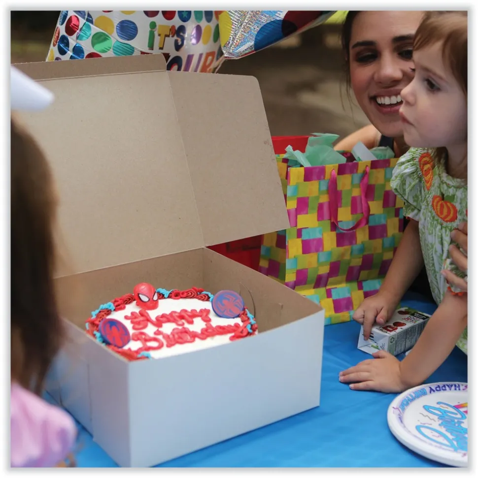 SCT 8 in. x 8 in. x 5 in. Paper Standard Bakery Boxes - White (100/Carton)