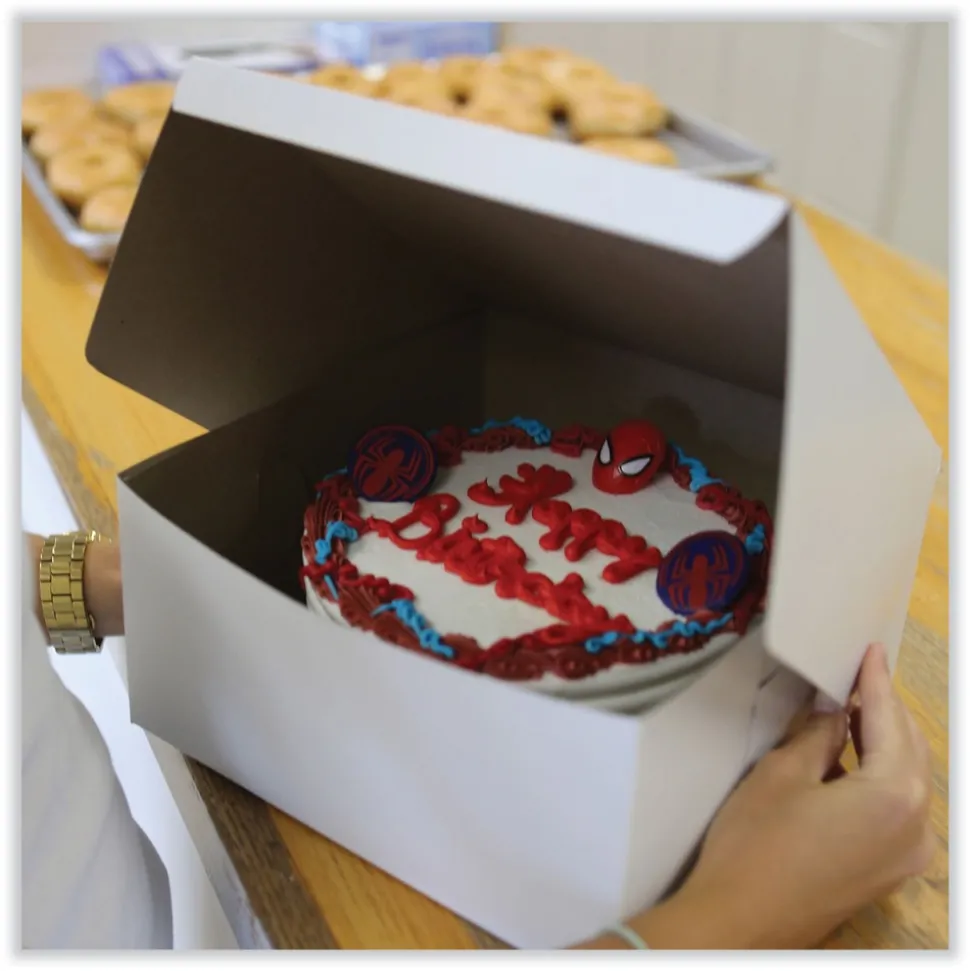 SCT 8 in. x 8 in. x 5 in. Paper Standard Bakery Boxes - White (100/Carton)