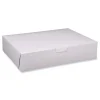 SCT 19 in. x 14 in. x 4 in. Paper Standard Bakery Boxes - White (50/Carton)