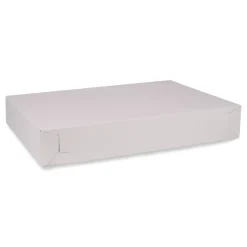 SCT 26 in. x 18.5 in. x 4 in. Paper Standard Bakery Boxes - White (50/Carton)
