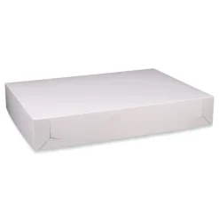 SCT 26 in. x 18.5 in. x 4 in. Paper Standard Bakery Boxes - White (50/Carton)