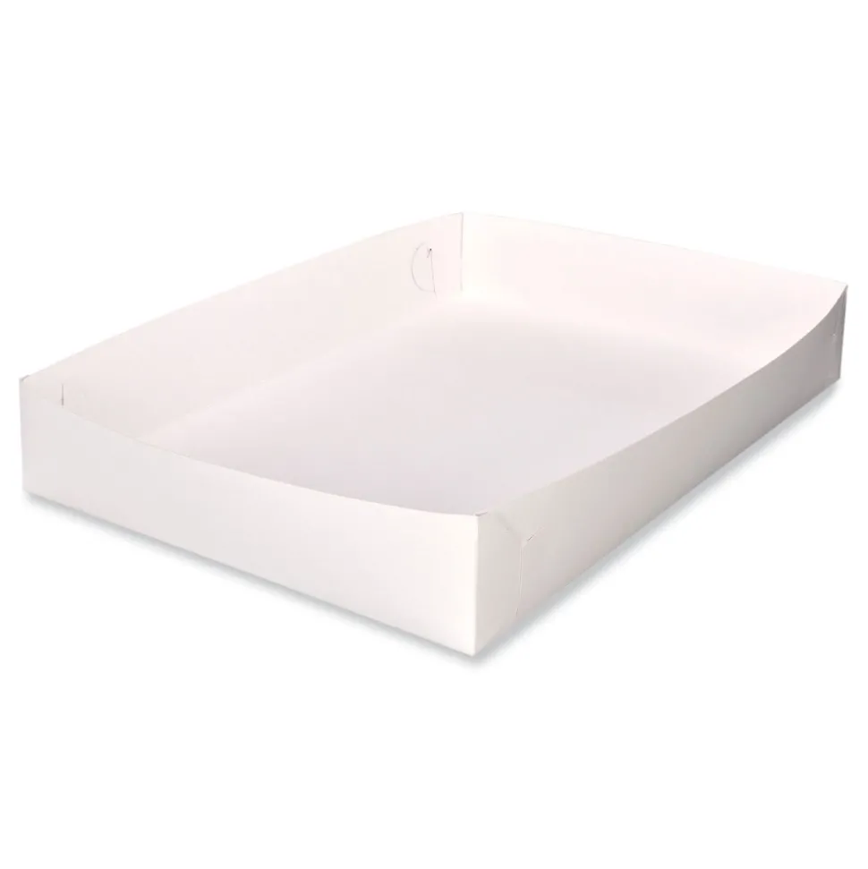SCT 26 in. x 18.5 in. x 4 in. Paper Standard Bakery Boxes - White (50/Carton)
