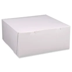 SCT 12 in. x 12 in. x 5 in. Paper Standard Bakery Boxes - White (100/Carton)