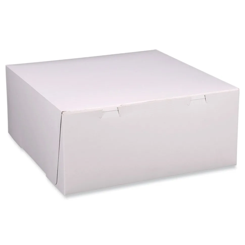 SCT 12 in. x 12 in. x 5 in. Paper Standard Bakery Boxes - White (100/Carton)