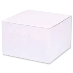 SCT 6 in. x 6 in. x 4 in. Paper Standard Bakery Boxes - White (250/Carton)