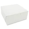 SCT 7 in. x 7 in. x 3 in. Paper Standard Bakery Boxes - White (250/Carton)