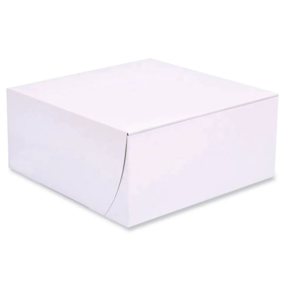 SCT 9 in. x 9 in. x 4 in. Paper Standard Bakery Boxes - White (200/Carton)