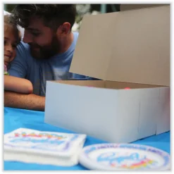 SCT 9 in. x 9 in. x 4 in. Paper Standard Bakery Boxes - White (200/Carton)