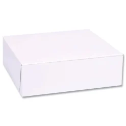 SCT 8 in. x 2.5 in. x 8 in. Standard Paper One-Piece Non-Window Bakery Boxes - White (250/Bundle)