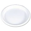 SCT ChampWare Molded Fiber Tableware, Molded Fiber Plate, 9-in dia, White, 125 Plates/Sleeve, 4 Sleeves/Carton