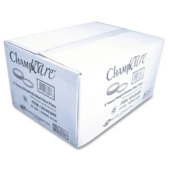 SCT ChampWare Molded Fiber Tableware, Molded Fiber Plate, 9-in dia, White, 125 Plates/Sleeve, 4 Sleeves/Carton