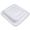 SCT ChampWare Molded-Fiber Clamshell Containers, 9 x 9 x 3, White, 100/Sleeve, 2 Sleeves/Carton