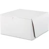 SCT SCH 0977 10 in. x 10 in. x 5.5 in. Paper One-Piece Non-Window Bakery Boxes - White (100/Carton)