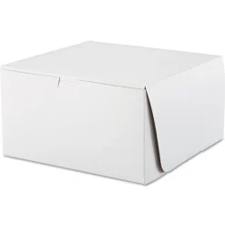 SCT SCH 0977 10 in. x 10 in. x 5.5 in. Paper One-Piece Non-Window Bakery Boxes - White (100/Carton)