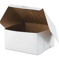 SCT SCH 0977 10 in. x 10 in. x 5.5 in. Paper One-Piece Non-Window Bakery Boxes - White (100/Carton)