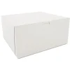 SCT SCH 0989 12 in. x 12 in. x 6 in. Paper One-Piece Non-Window Bakery Boxes - White (50/Carton)