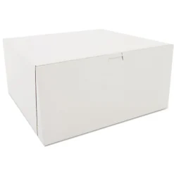 SCT SCH 0989 12 in. x 12 in. x 6 in. Paper One-Piece Non-Window Bakery Boxes - White (50/Carton)