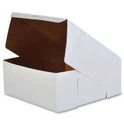 SCT SCH 0989 12 in. x 12 in. x 6 in. Paper One-Piece Non-Window Bakery Boxes - White (50/Carton)