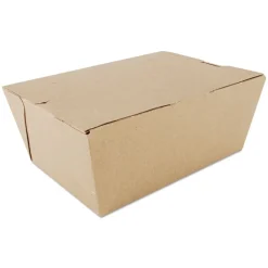 SCT SCH 0734 ChampPak 7.75 in. x 5.5 in. x 3.5 in. #4 Carryout Boxes - Kraft (160/Carton)