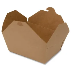 SCT SCH 0734 ChampPak 7.75 in. x 5.5 in. x 3.5 in. #4 Carryout Boxes - Kraft (160/Carton)
