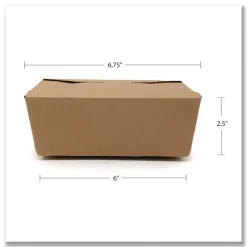 SCT SCH 0734 ChampPak 7.75 in. x 5.5 in. x 3.5 in. #4 Carryout Boxes - Kraft (160/Carton)