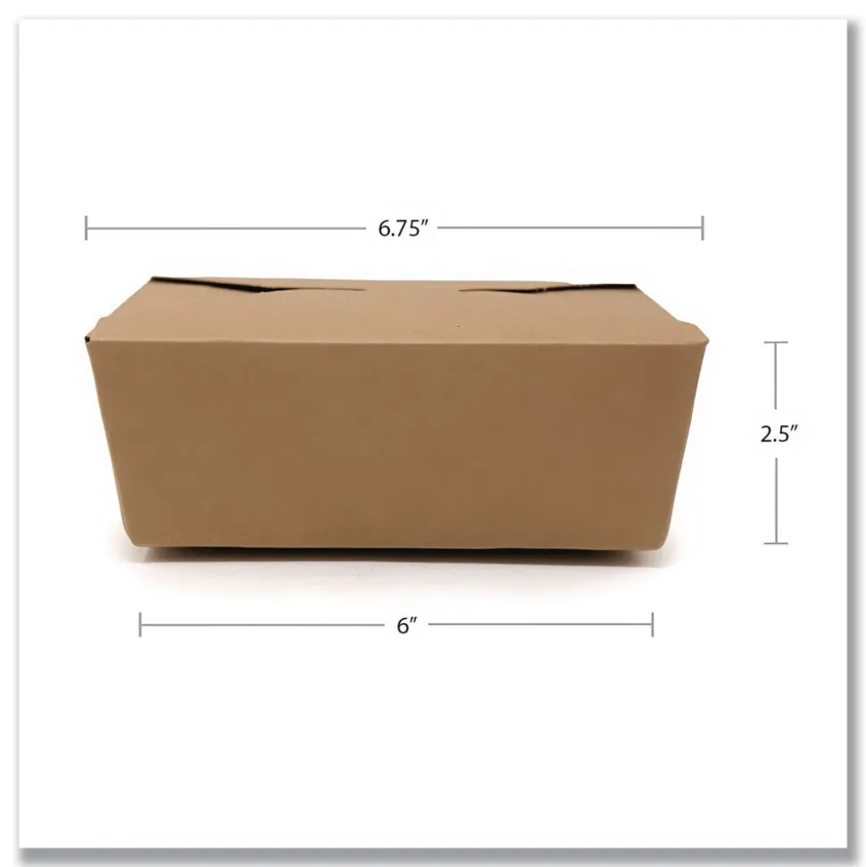 SCT SCH 0734 ChampPak 7.75 in. x 5.5 in. x 3.5 in. #4 Carryout Boxes - Kraft (160/Carton)