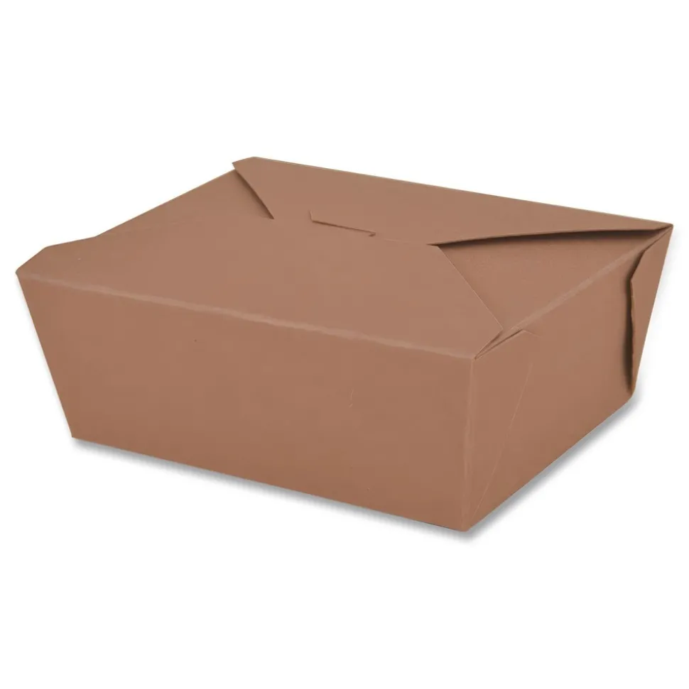SCT SCH 0734 ChampPak 7.75 in. x 5.5 in. x 3.5 in. #4 Carryout Boxes - Kraft (160/Carton)