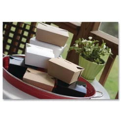 SCT SCH 0734 ChampPak 7.75 in. x 5.5 in. x 3.5 in. #4 Carryout Boxes - Kraft (160/Carton)