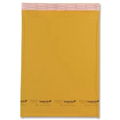 Sealed Air #000 Barrier Bubble Air Cell Cushion Self-Adhesive Closure 4 in. x 8 in. Jiffylite Self-Seal Bubble Mailer - Golden Kraft (250/Carton)