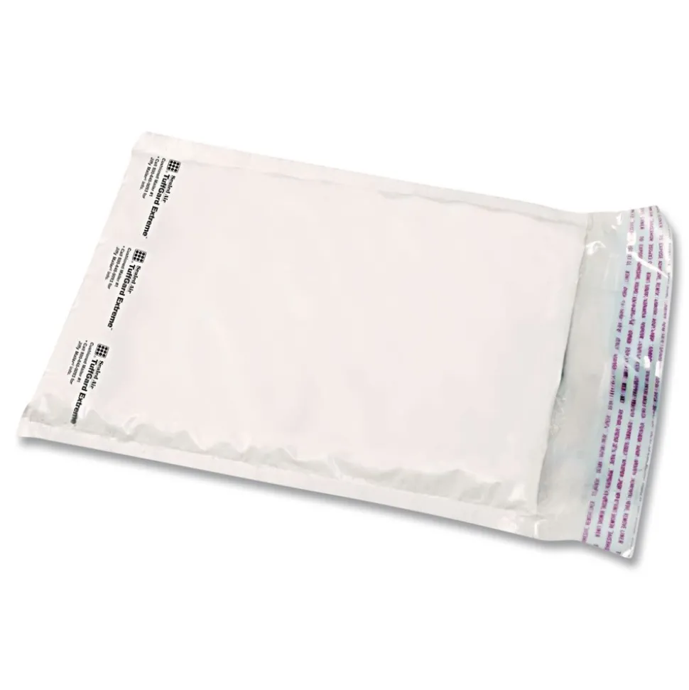 Sealed Air #2 Barrier Bubble Air Cell Cushion Self-Adhesive Closure 8.5 in. x 12 in. Jiffy TuffGard Extreme Self-Seal Mailer - White (50/Carton)