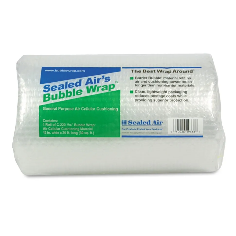Sealed Air 12 in. x 30 ft. 0.19 in. Thick Bubble Wrap Cushioning Material (1 Roll)