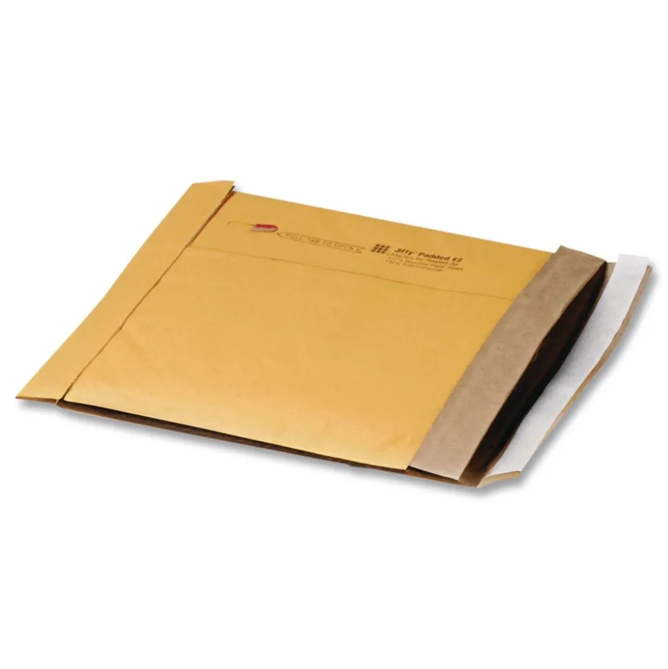 Sealed Air Jiffy #7 Paper Padding Self-Adhesive Closure 14.25 in. x 20 in. Padded Mailer - Natural Kraft (50/Carton)