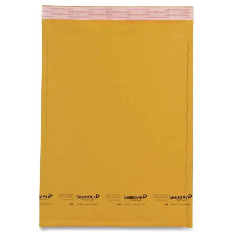 Sealed Air Jiffylite 7.25 in. x 12 in. No. 1 Barrier Bubble Air Cell Cushion Self-Seal Bubble Mailer - Brown Kraft (100/Carton)