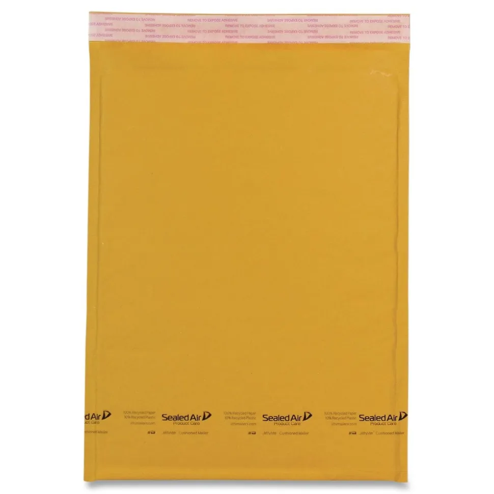 Sealed Air Jiffylite 10.5 in. x 16 in. No. 5 Barrier Bubble Air Cell Cushion Self-Seal Bubble Mailer - Brown Kraft (25/Carton)