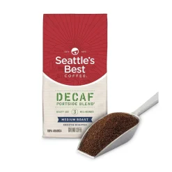 Seattle's Best 12420877 12 oz Bag Decaffeinated Medium Roast Ground Coffee - Port Side Blend (6/Carton)