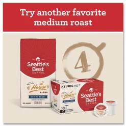 Seattle's Best 12407831 12 oz Bag Medium Roast Whole Bean Coffee - Port Side Blend (6/Carton)