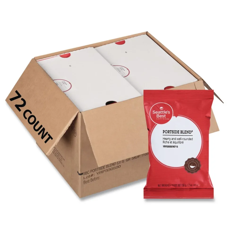 Seattle's Best 12420871 2.1 oz. Packet Premeasured Coffee Packs - Portside Blend (72/Carton)